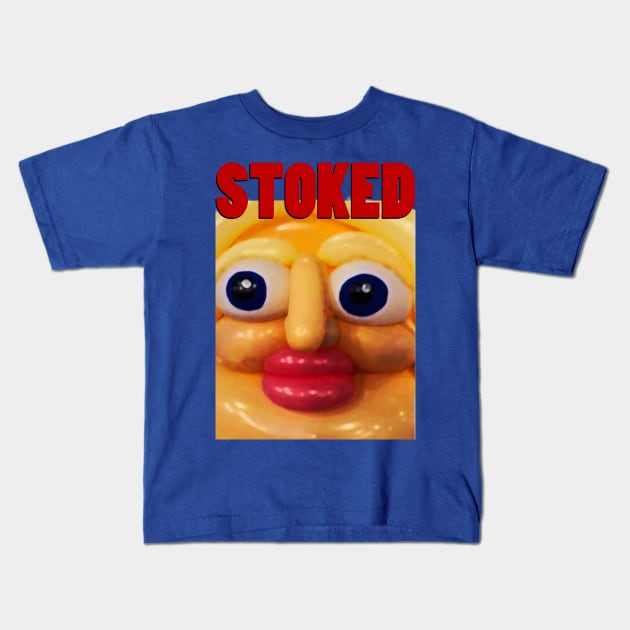 Stoked! Kids T-Shirt by Bee's Pickled Art